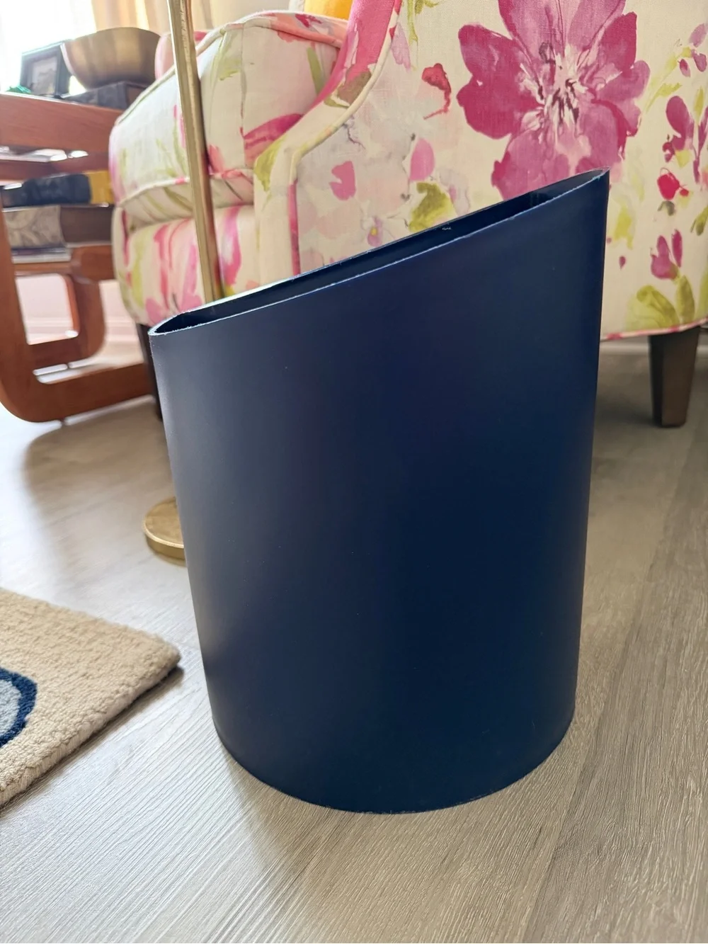 Vintage Emruss Cresent Moon Trash Can 12X9